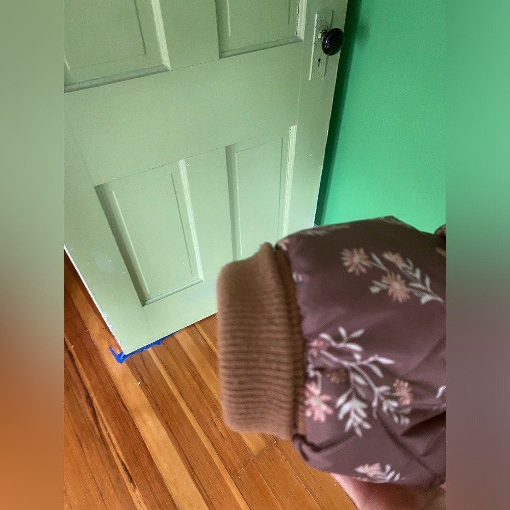 American Eagle Quilted Floral Patchwork Brown Pin… - image 8